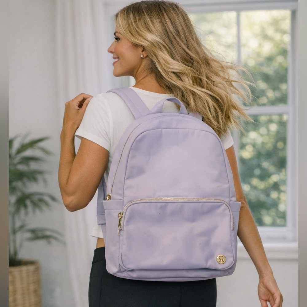 lululemon Soft Lavender Everyday Backpack w/ Gold Hardware - Picture 2 of 11